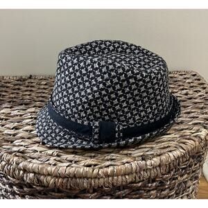 Scala Handmade Fedora Hat Woman Gray And Black One Size